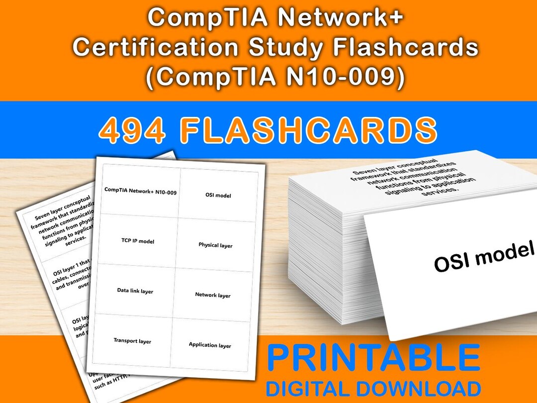 Comptia Network+ Certification Study Flashcards (comptia N10-009) - Etsy