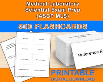 Medical Laboratory Scientist Exam Flashcards | 500 Digital Study Cards | ASCP MLS Certification Prep PDF
