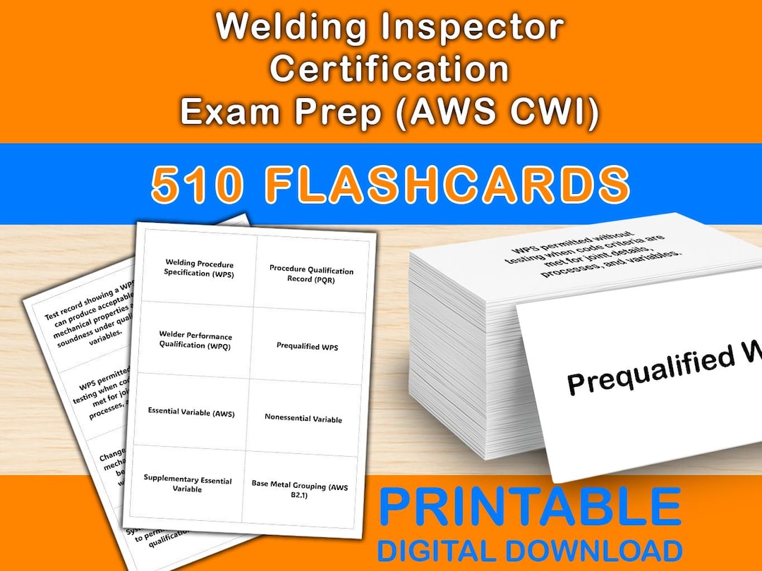 Cwi Math Work Sheet.pdf Welding Inspector Certification Study Flashcards | 510 Digital Study ...