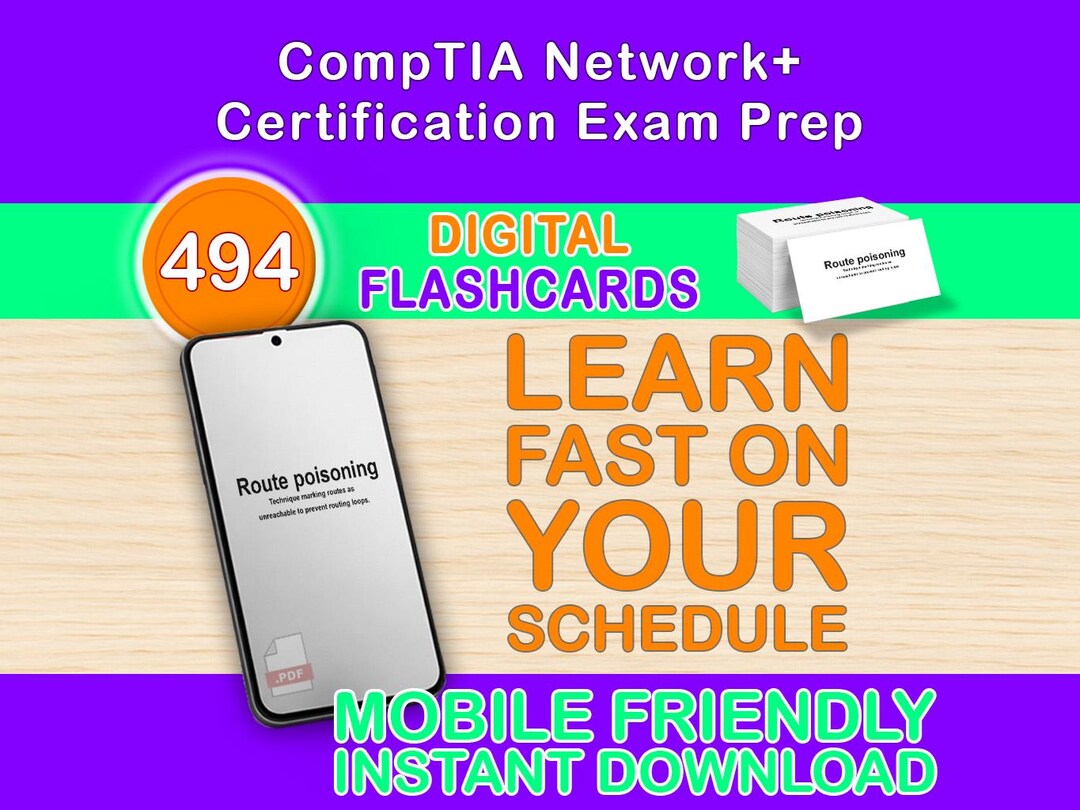 Comptia Network+ Certification Exam Prep Digital Flashcards (N10-008 ...