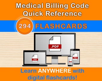Medical Billing Code Quick Reference – 294 Digital PDF Study Flashcards