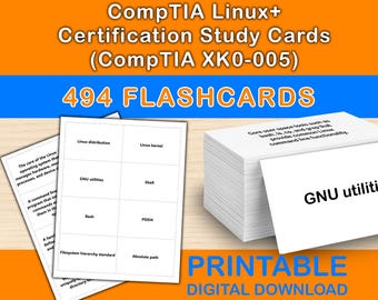 Cartes d'études de certification CompTIA Linux+ (CompTIA XK0-005)