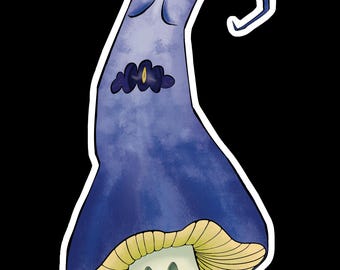 Sticker Halloween champignon effrayant