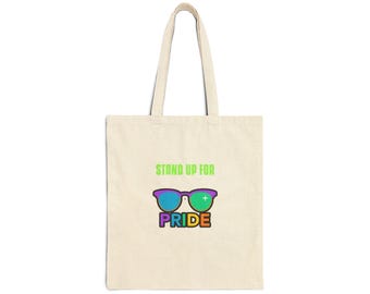 Bolsa tote de algodão Rainbow Pride: Igualdade LGBTQ+ e uso diário