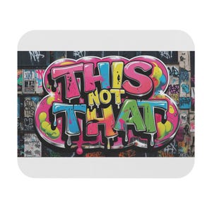 Lebendiges Graffiti Mauspad - Urban Style Schreibtischzubehör, Gamer Geschenk, Bürodeko, Einzigartige Schreibtischmatte, trendiges Computer Accessoire
