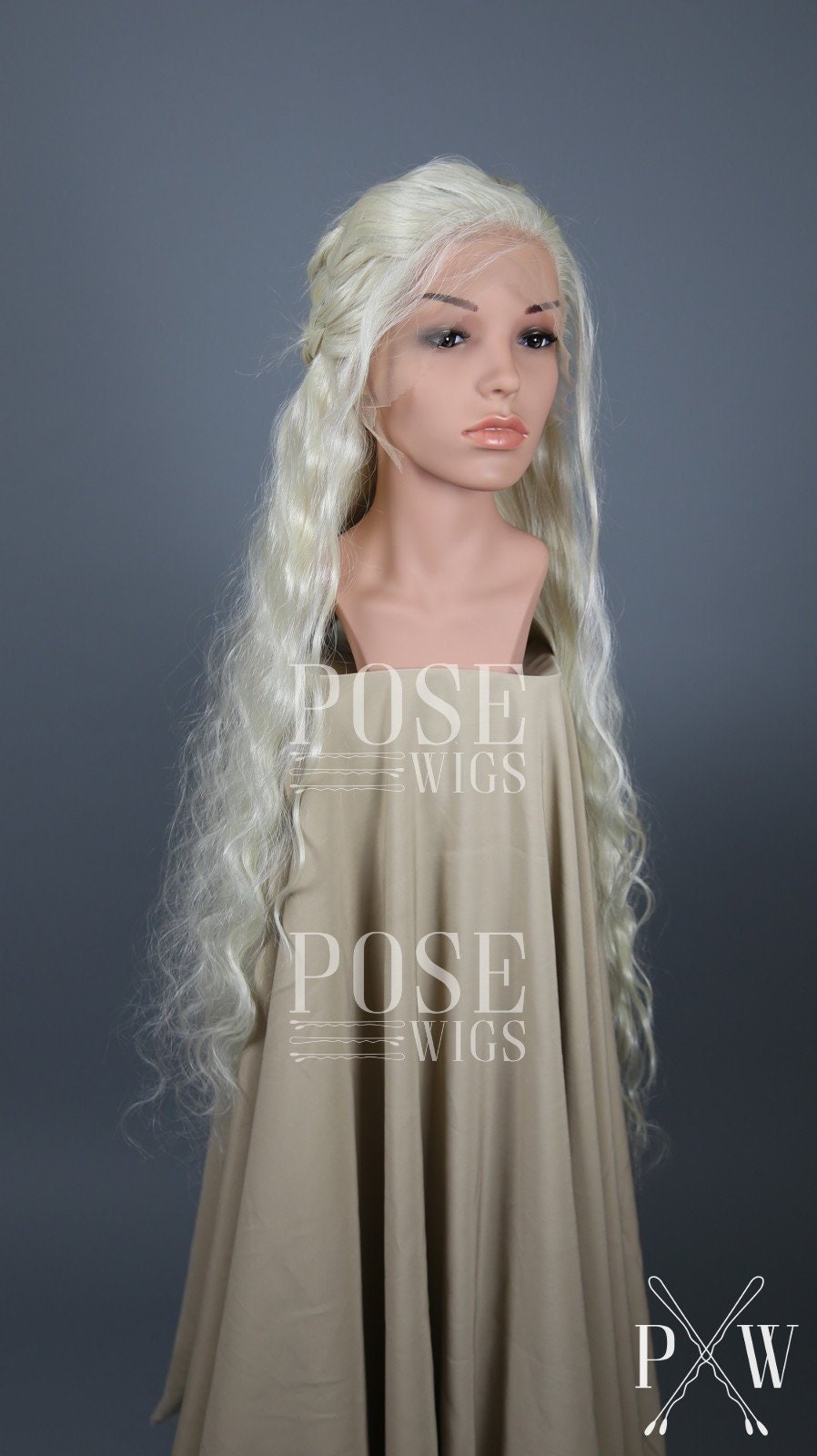 Game Of Thrones Costume Wig Long Blonde Hair Braids Khaleesi Daenerys Targaryen Galadriel Lord Of The Rings Lace Front Queen Series 4d