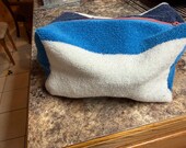 Recycled Terry Cloth Beach Pouch | Color-Block Swimsuit Organizer (Wet/Dry Bag)