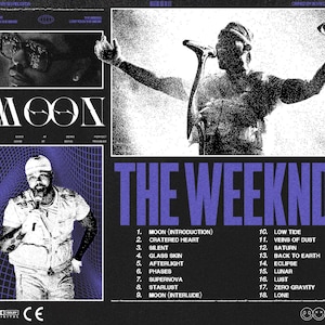 The Weeknd-inspirerad PSD-mall för bakstycke till album | Utskrivbar CD-konst | Redigerbar musikdesign