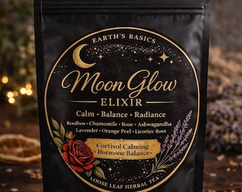 Moon Glow Elixir Loose Leaf Herbal Tea | Cortisol Calm, Hormone Balance, Sleep