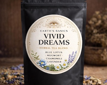 Vivid Dreams Herbal Tea Blend | Blue Lotus, Mugwort, Chamomile, Lavender (Caffeine-Free)
