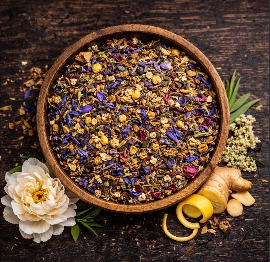 Golden Champagne Herbal Tea Blend | Sparkling Mood Uplift Drink - Etsy