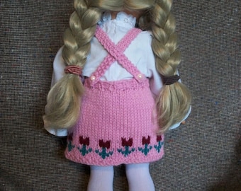 18" Doll Knitting Pattern Tulip Jumper PDF instant download