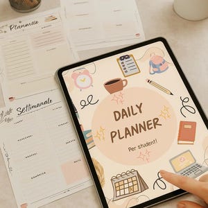 Daily Planner per studenti | PDF stampabile | To-do list + tracker abitudini