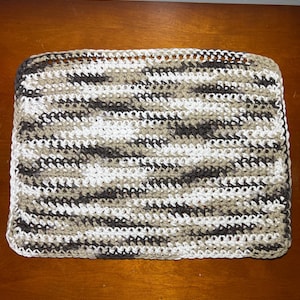 Crochet Altar Cloth - Brown & White