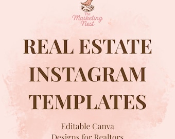 Real Estate Instagram Templates for Realtors | Canva Editable Post & Story Kit | Social Media Marketing Bundle