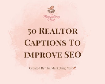 Realtor Caption Pack | 50 Real Estate Instagram Captions for Agents | Social Media Post Ideas | Digital Download PDF