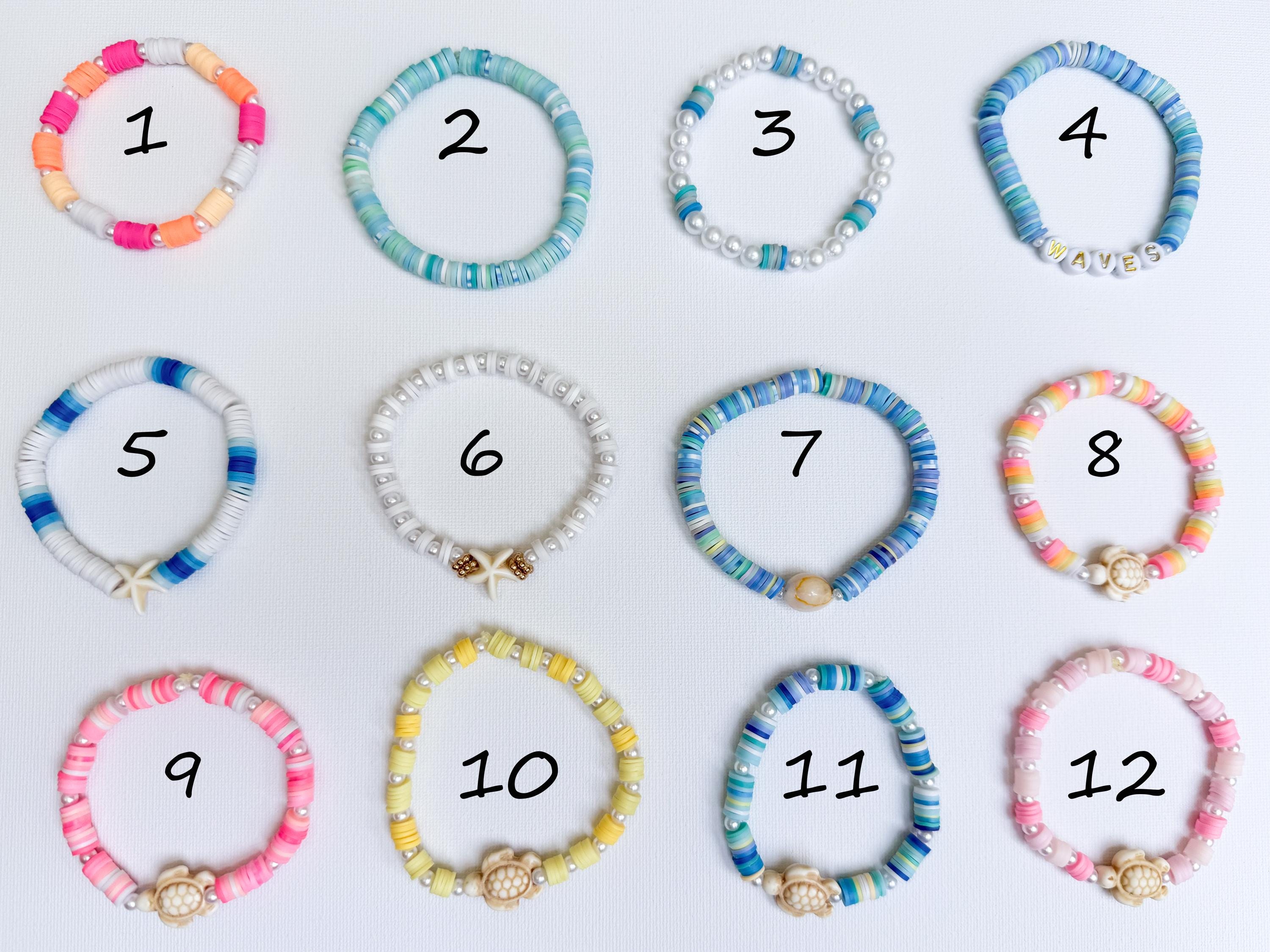 bracelets, bead, summer, turtle, shell, handmade, starfish, preppy, clay