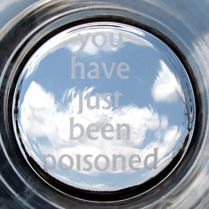 The Prisoner - &quot;You Have Just Been Poisoned&quot; Pint Beer Glass