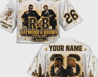 Camiseta corta personalizada de la gira R&B de Usher y Chris Brown 2026