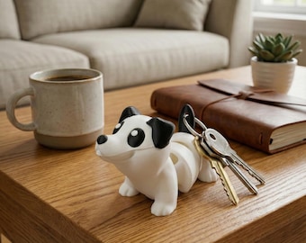 Puppy Dog Keychain 3D Printed – Eco-Friendly Puppy Charm