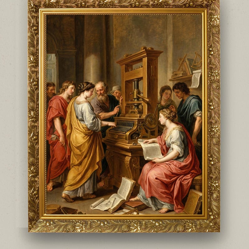 Anachronistic Baroque Scholars Art