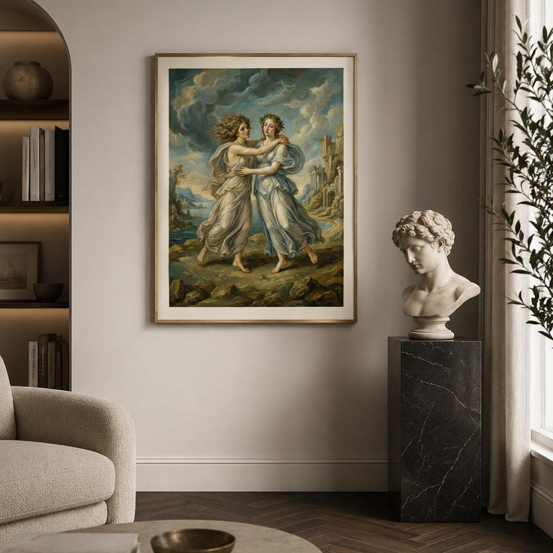 Ancient Greek Sisters Oil Painting