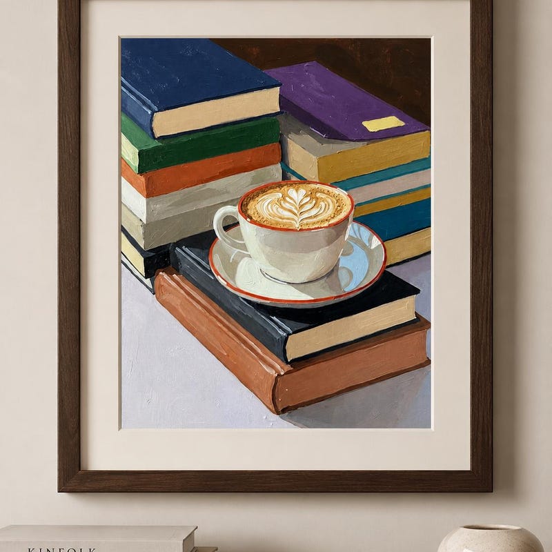 Coffee and Books Wall Art