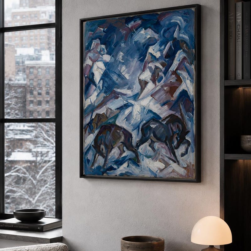 Franz Marc Style Abstract Animals
