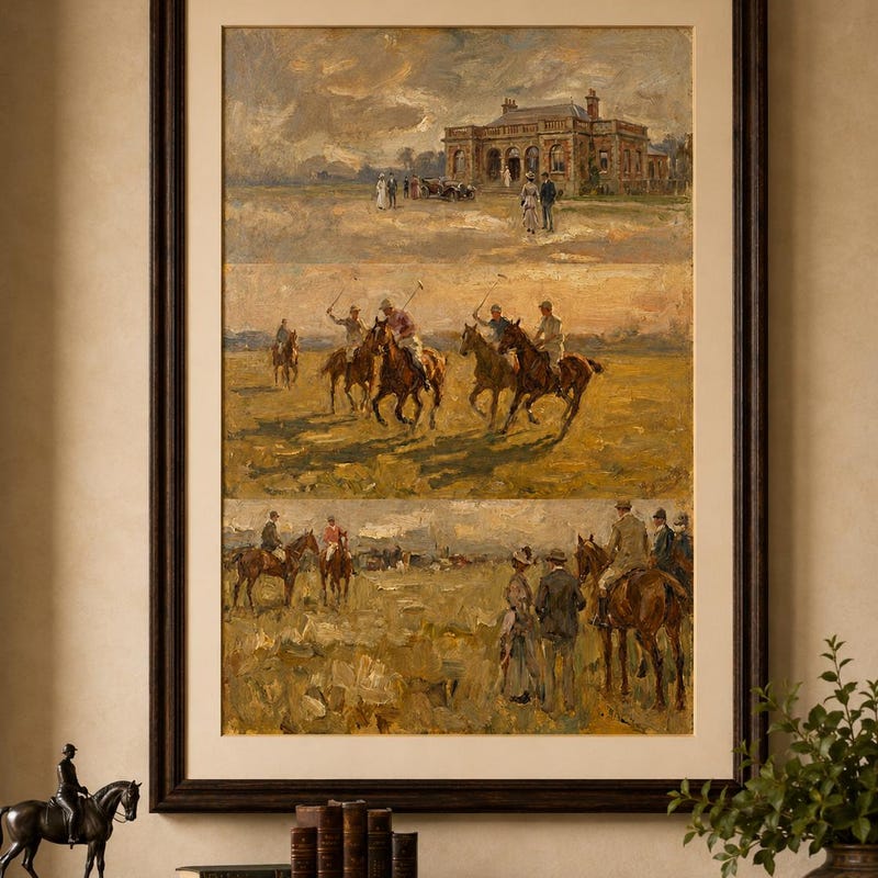 Vintage Polo Match Art
