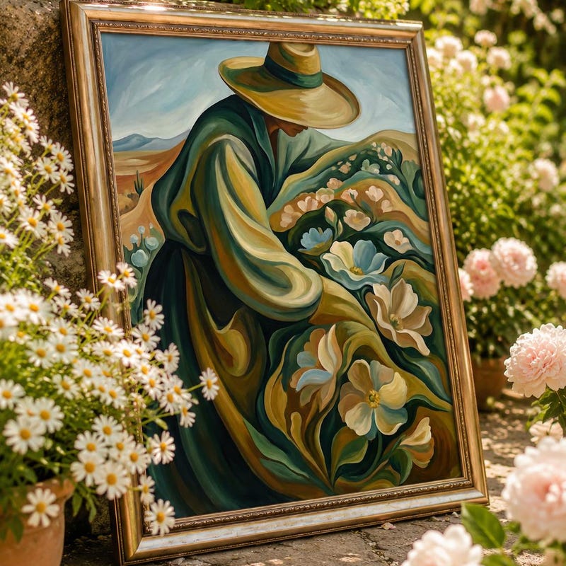 Georgia O'Keeffe Style Wall Art