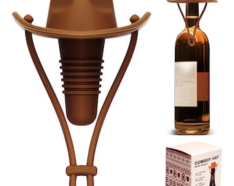 Wine Bottle Stopper, Wine Lover Gift, Mothers Day Present, Bachelorette, Wine Bar Decor, Cowboy Gift, Wine Wedding Favors, Wine Cork, Unique