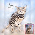 Digital Pet Painting, Custom Pet Portraits Personalized from Your Pets Photo, Cat memorial gif, Dog Portrait, Pet Art Pet Drawing product logo