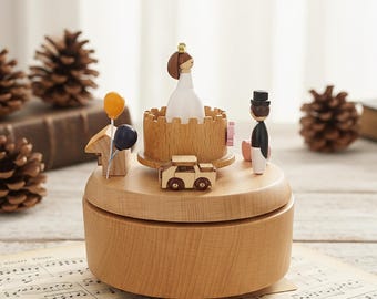 Caixa de Música de Madeira Personalizada com Gravação, Presente Romântico Personalizado para Ela, Pedido de Casamento, Aniversário, Dia dos Namorados, Aniversário de Casamento, Lembrança de Natal