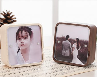 Personalized Music Box with Custom Photo and Engraving, Romantic Gift for Couple, Family, Anniversary, Birthday, Wedding Keepsake Decor