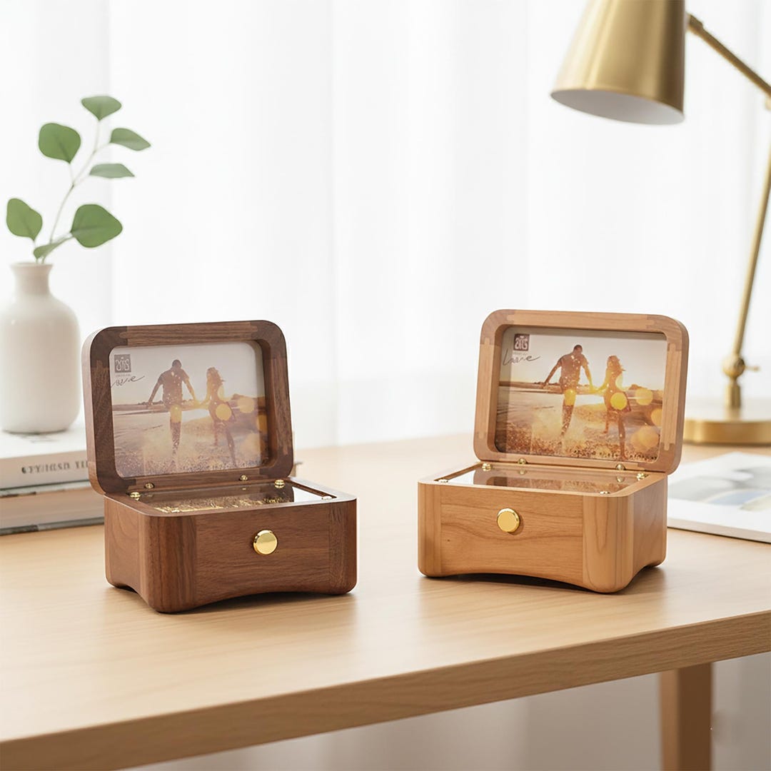 Personalized Wooden Music Box, Custom Engraved Name or Photo, Unique ...