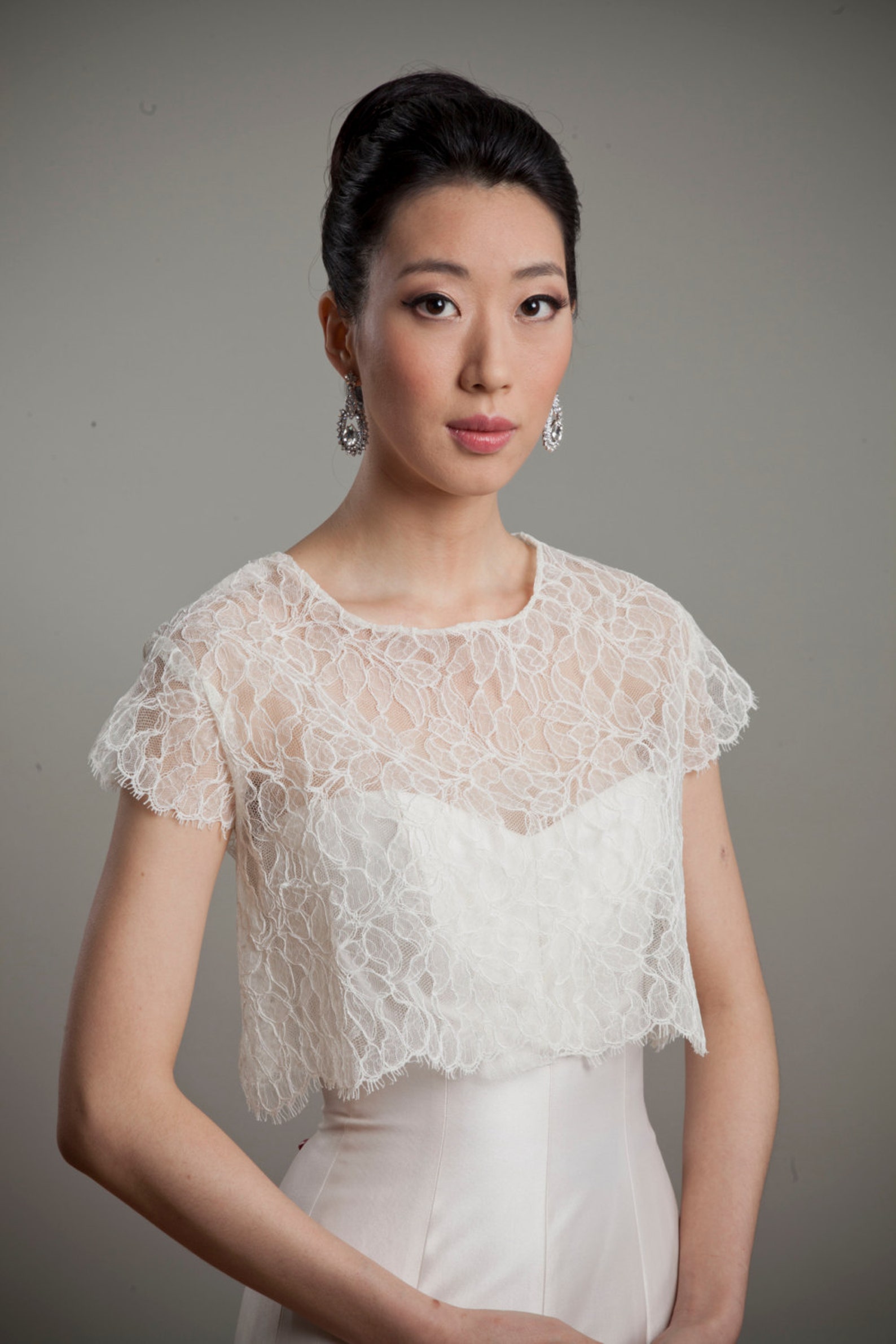 Petal Lace Reversible Empire Jacket Etsy