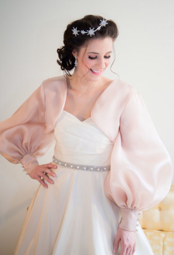 Organza Bishop Sleeve Bolero, size M
