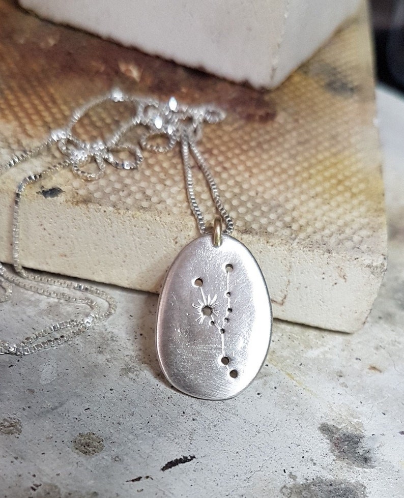 pendant taurus silver sky necklace,silver necklace with star jewelry astrology horoscope jewelry,zodiac signs,zodiac constellation