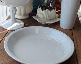 Corning Ware Pie Plate P-309 | Plan White Pyroceram | 9 Inch | 1970s | Vintage Bakeware | Replacement