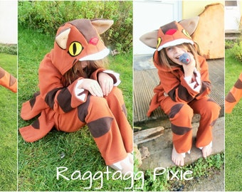 CATBUS-inspired Hoodie, Jacket, TOTORO, Kids, Baby, Costume, Animal, Fleece, Fancy Dress, Costume