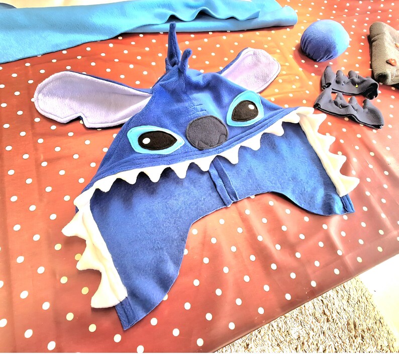Kids Stitch Hoodie: Lilo and Stitch Inspired Costume, kids Stitch costume, Stitch cosplay image 10