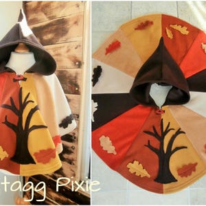 Tree of Life PONCHO, Kids, Baby, woodland, oak, poncho, Festival, autumn, fall