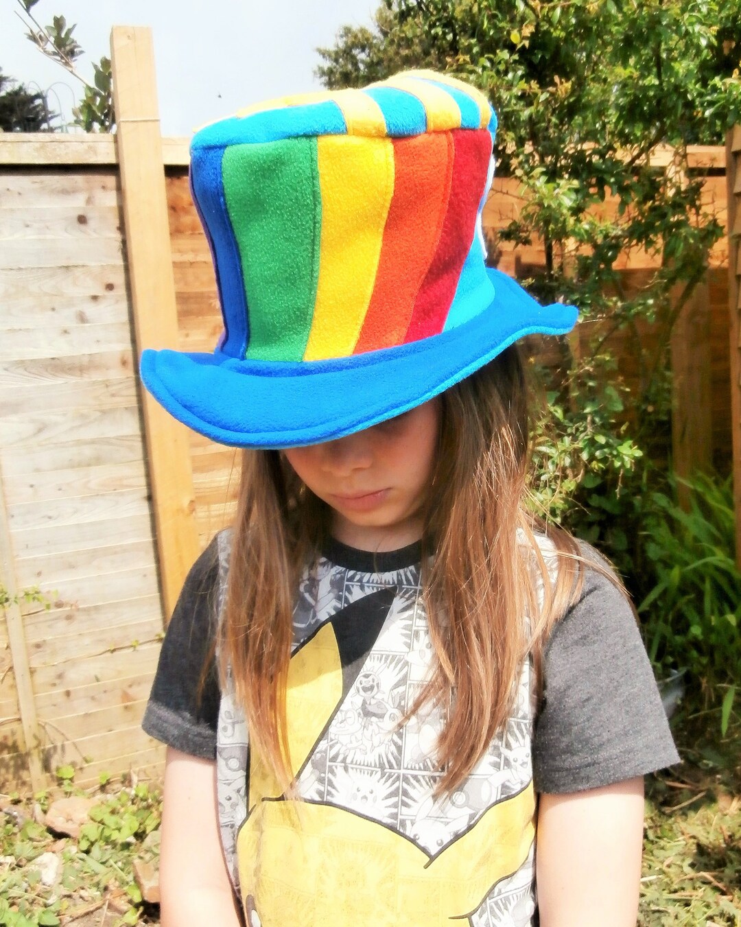 MAD HATTER Hat, Rainbow Top Hat, Sunshine Top Hat, Festival Hat Etsy