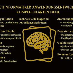 Anki Karteikarten Fachinformatiker Anwendungsentwicklung – Prüfungsvorbereitung | 1.300+ Fragen | IT Ausbildung