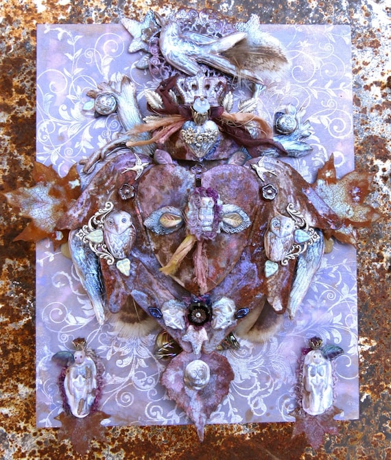 Window to My Heart - mixed media nicho art shrine