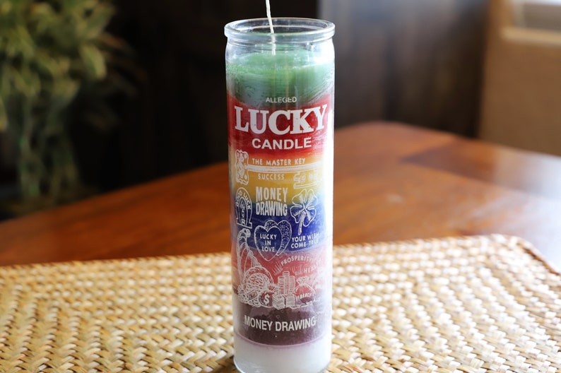 Money Drawing 7 Day Ritual Candle Lucky Candle Novena Etsy