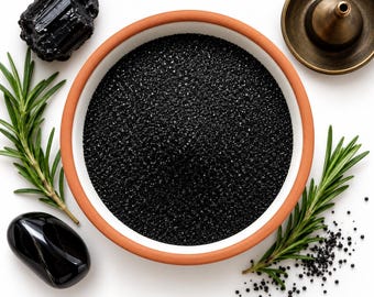 Black Incense Burner Sand: Altar Sand for Charcoal Resin (8oz)