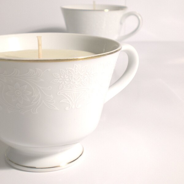 Pure Essential Oil Fine China teacup candle - Customize your own blend - as seen in Etsy Finds