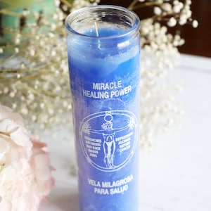 Blue Miracle Healing 7 Day Candle | Wellness, Recovery, Peaceful Energy Ritual