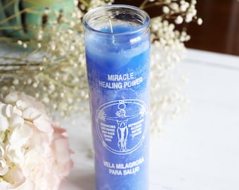 Miracle Healing Power 7 Day Ritual Candle, Altar Candle, Prayer Candle, Unscented